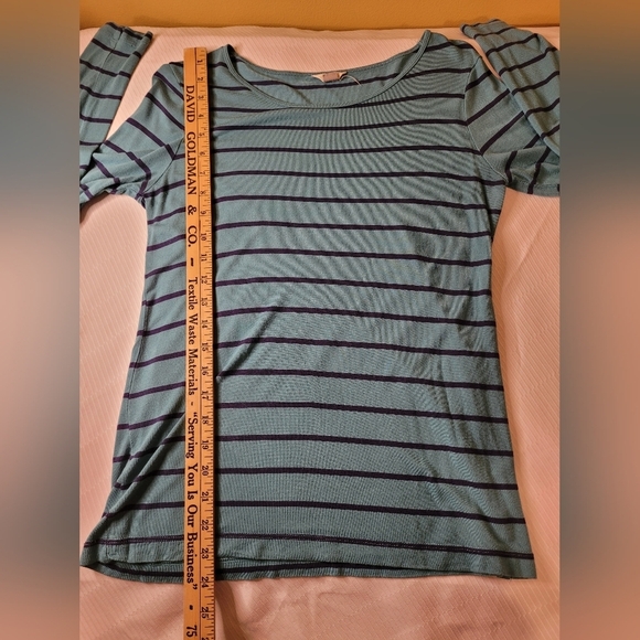 Fossil Long Sleeve Nautical Stripe Shirt sz XS - Picture 4 of 6